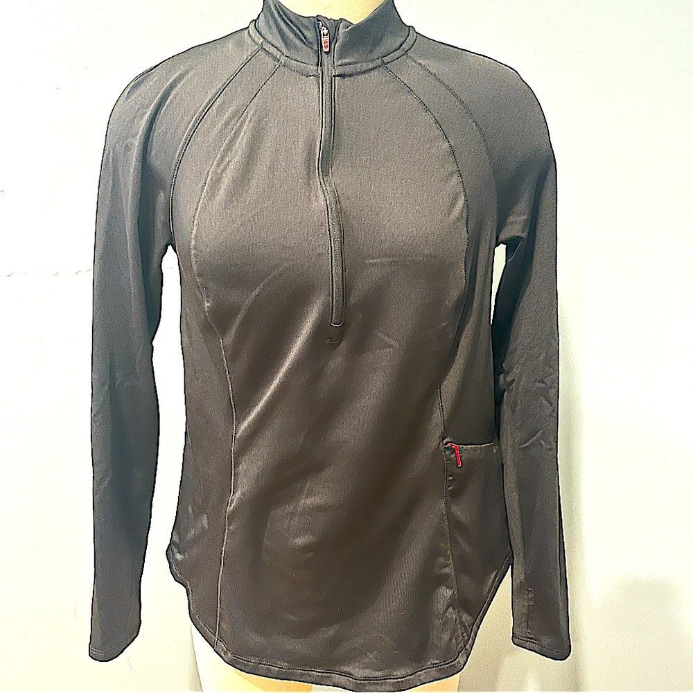Spyder Half Zip Black Athletic Pullover Sweater Layering Size Medium